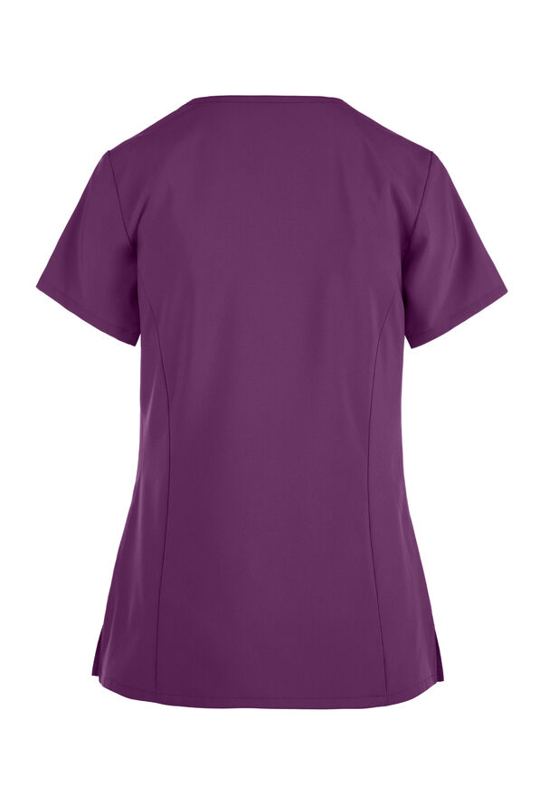 Dickies EDS Essentials Women's 2-Pocket STRETCH V-Neck Scrub Top - Eggplant - 2
