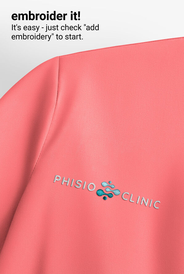 Infinity Women's 3-Pocket STRETCH Round Neck Scrub Top - Pinkerton - 5