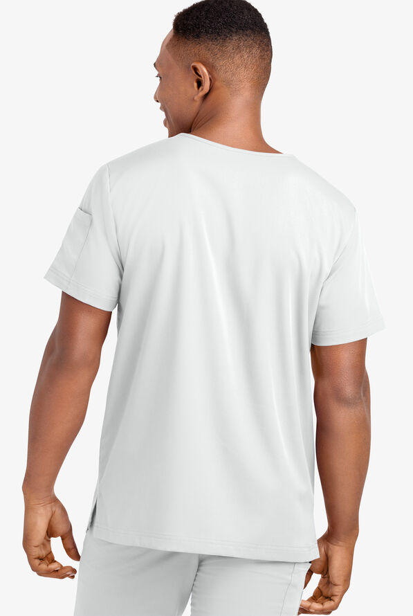 Advantage STRETCH Men's 4-Pocket V-Neck Scrub Top - White - 4