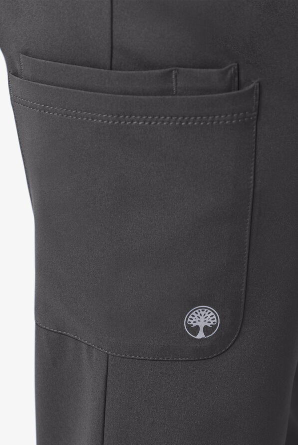 HH Works by Healing Hands Rose Women's 6-Pocket STRETCH Maternity Scrub Pants - Pewter - 4