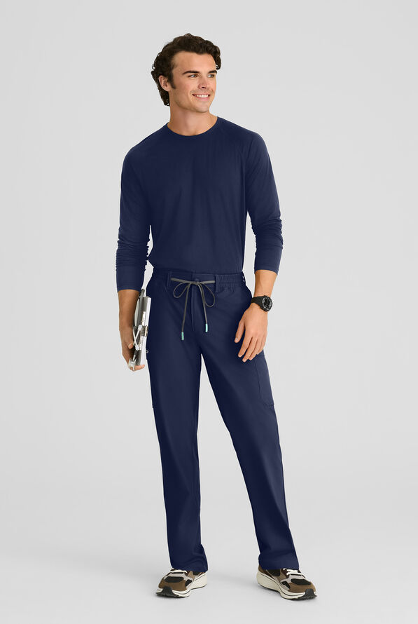 Pantal&oacute;n m&eacute;dico Skechers by Barco MotionTech Station Terrain STRETCH estilo cargo con piernas rectas y 6 bolsillos para hombre - Navy - 4