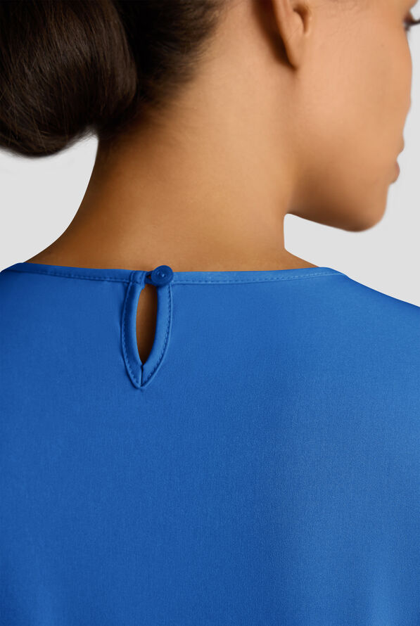 Blusa médica WhisperLite con mangas 3/4 para mujer - Royal - 6