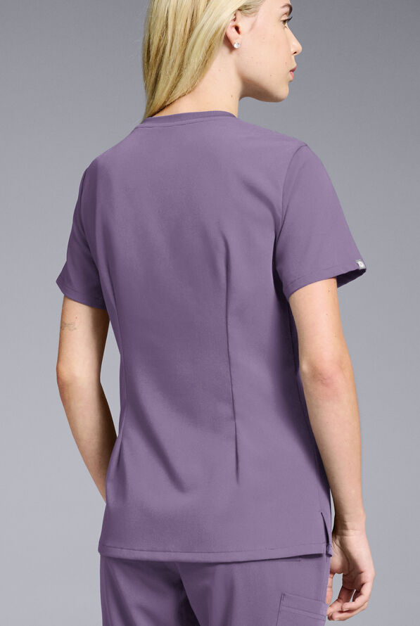 Blusa m&eacute;dica Hypothesis Base con cuello redondo para mujer - Purple Dusk - 5