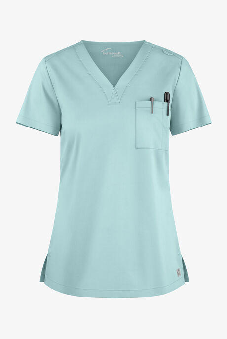 Butter-Soft STRETCH Women's 2-Pocket V-Neck Tuck-In Scrub Top