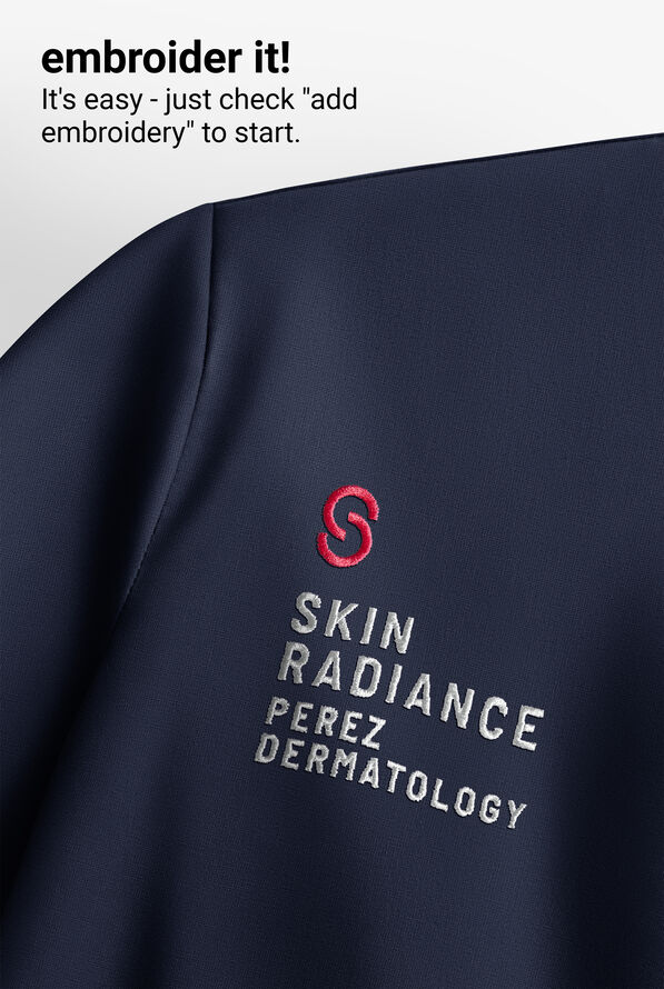 koi Solis Eloise Women's 4-Pocket STRETCH Zip Front Scrub Vest - Navy - 3