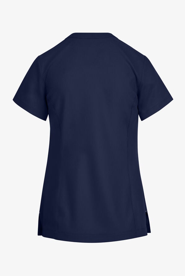 Grey's Anatomy by Barco Evolve STRETCH Sky Women's 2-Pocket Notch Neck Scrub Top - Indigo - 2