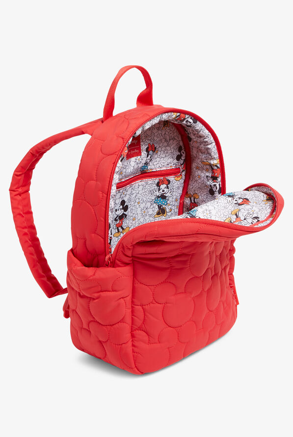 Vera Bradley Disney's Mickey Featherweight Unforgettable Red Quilted Small Backpack - Unforgettable Red - 3
