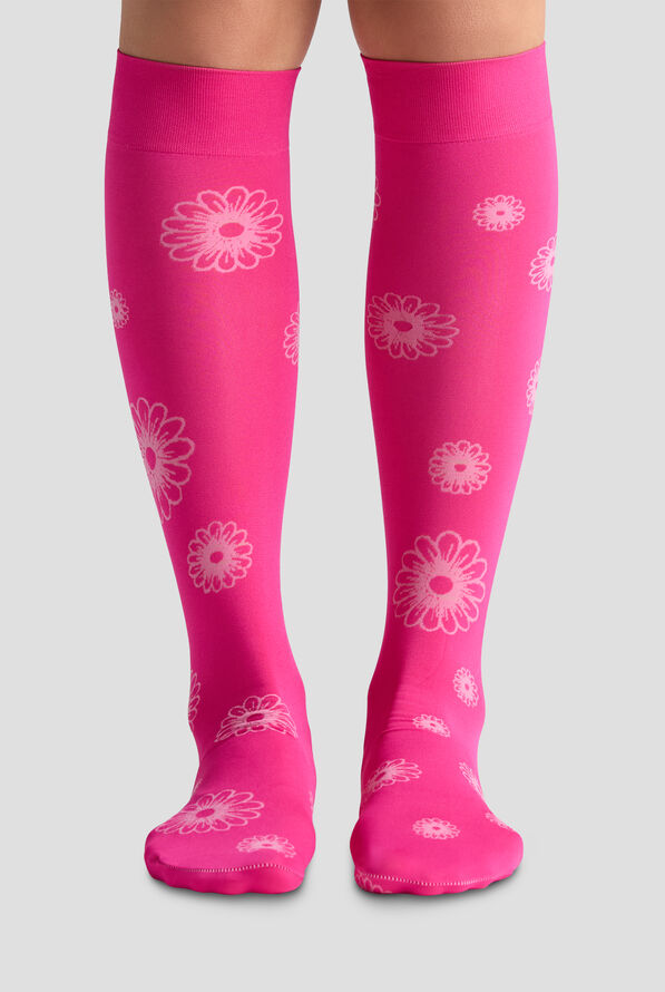UA Exclusive UA Daisies Women's 11 mmHg Light Compression Socks - Fuchsia - 1
