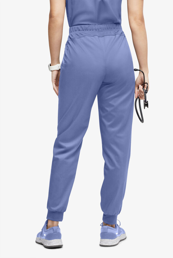 UA Exclusive Cherokee Workwear Revolution Women's 4-Pocket STRETCH Cargo Jogger Scrub Pants - Ceil Blue - 3