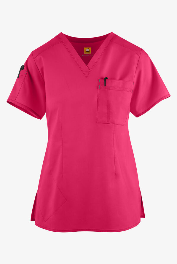 WonderWink WonderFlex Women's 4Pocket STRETCH Tuck In VNeck Scrub Top