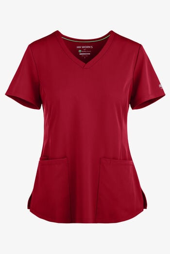 Blusa m&eacute;dica HH Works by Healing Hands Monica con cuello en V y 4 bolsillos para mujer