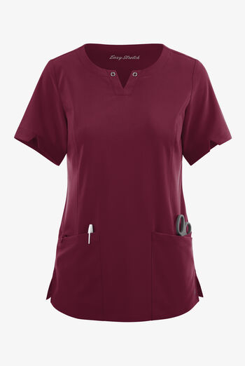Blusa m&eacute;dica Easy STRETCH Amber con cuello con muesca y 4 bolsillos para mujer