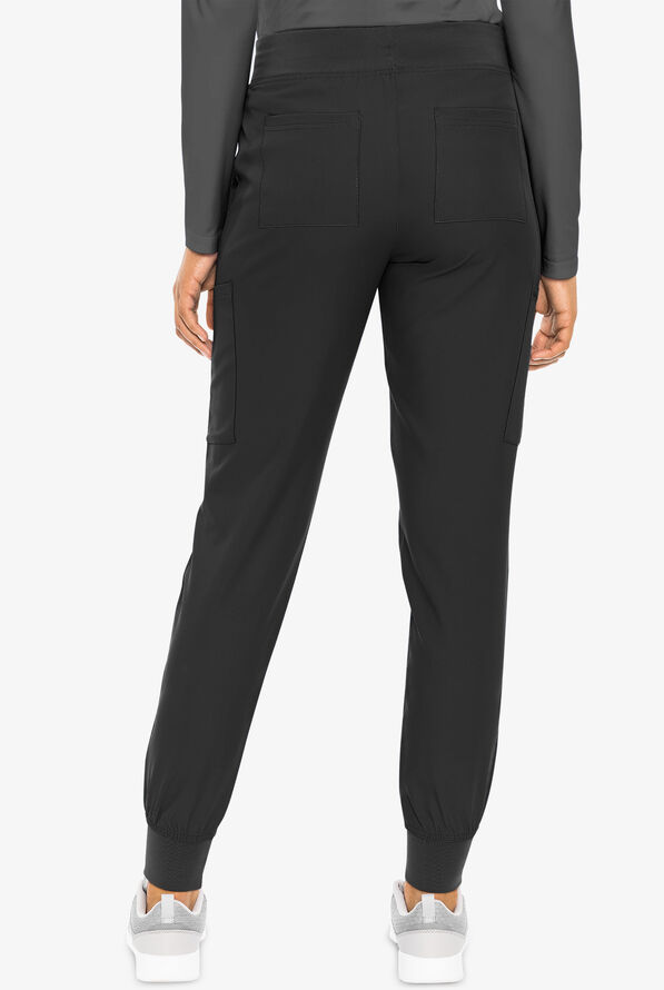 Med Couture Insight Women's 6-Pocket Cargo Jogger Scrub Pants - Black - 4