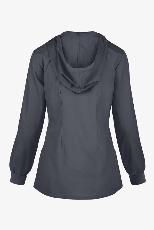 Butter-Soft Core Women's 4-Pocket Pullover Hoodie - Pewter - 2