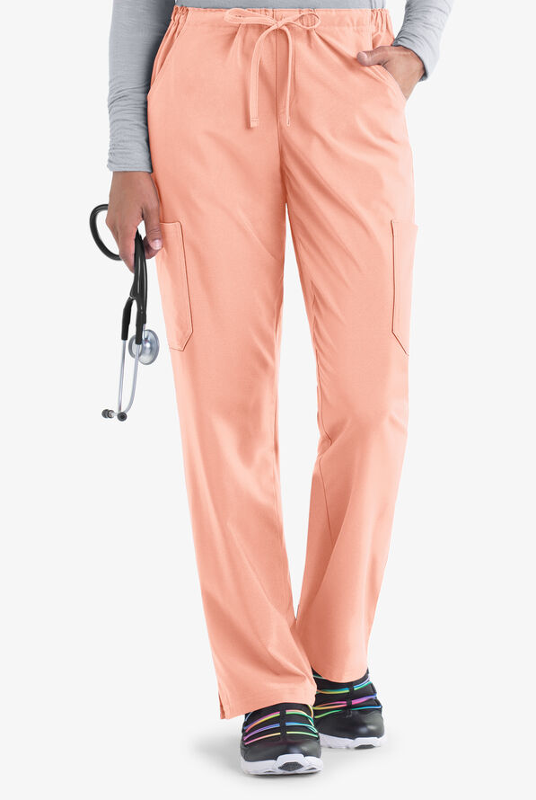 Pantalón médico Easy STRETCH Tall Eden con cordón y 4 bolsillos para mujer - Powder Pink - 1