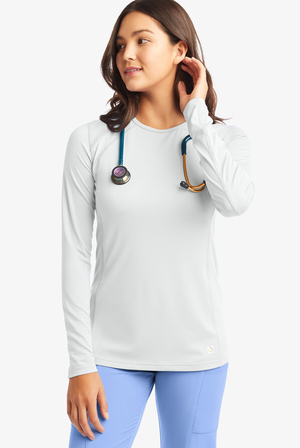 Camiseta médica ReSurge Jade con mangas largas para mujer - White - 7