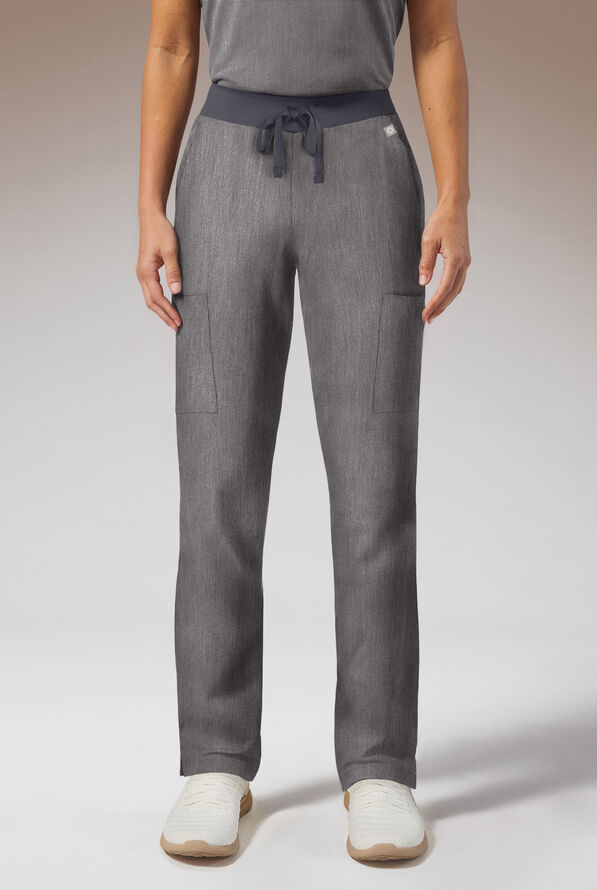 Hypothesis Women's Base 7-Pocket Straight Leg Cargo Scrub Pant - Graphite - 7