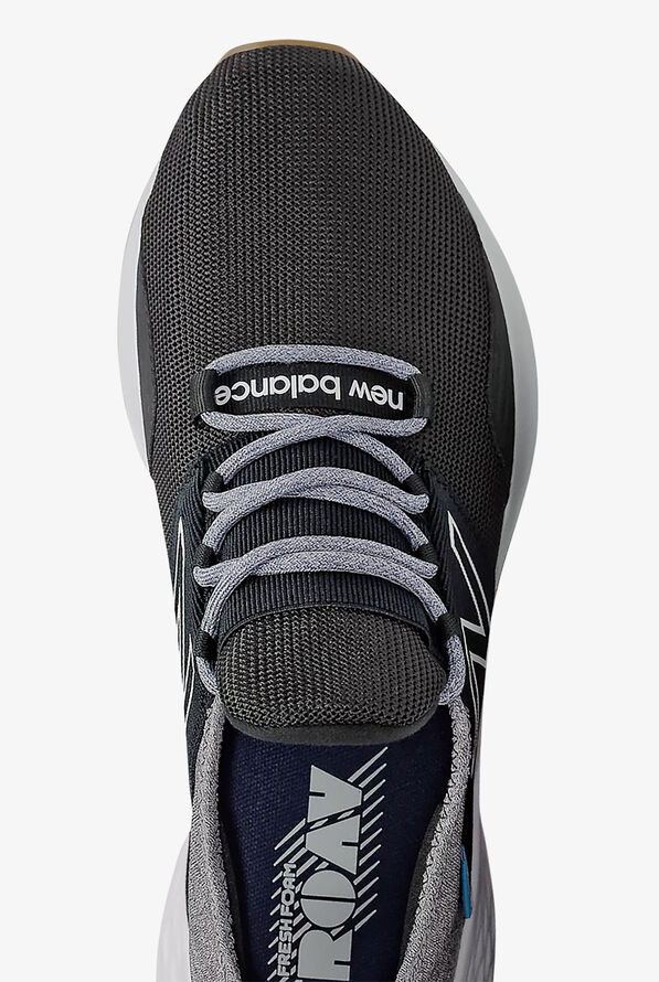 New Balance Men's Fresh Foam Roav V1 Black/Light Aluminum Athletic Lace-Up Nursing Shoes - null - 2