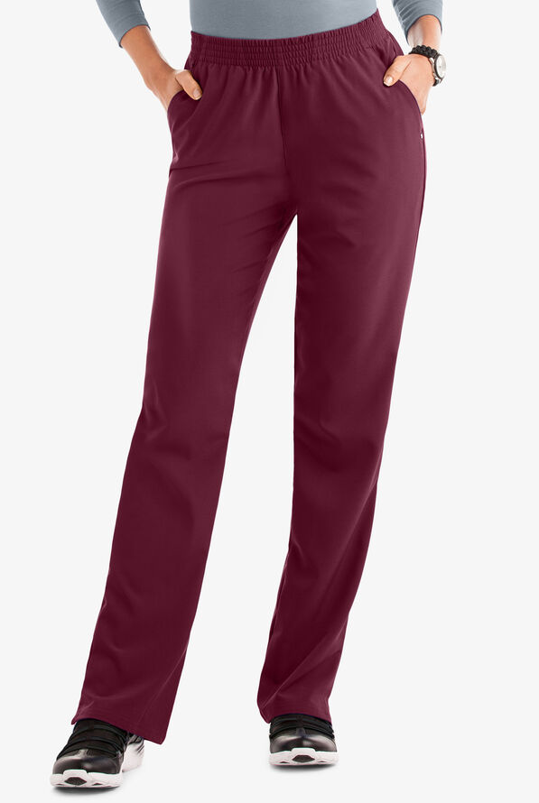 Pantalón médico Easy STRETCH Alana con 2 bolsillos para mujer - Wine - 1
