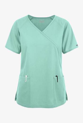 Butter-Soft Originals Women's 3-Pocket Mock Wrap Scrub Top