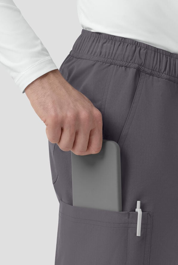 Pantal&oacute;n m&eacute;dico Carhartt FLD & RSCU STRETCH estilo cargo con piernas rectas y 6 bolsillos para hombre - Pewter - 4