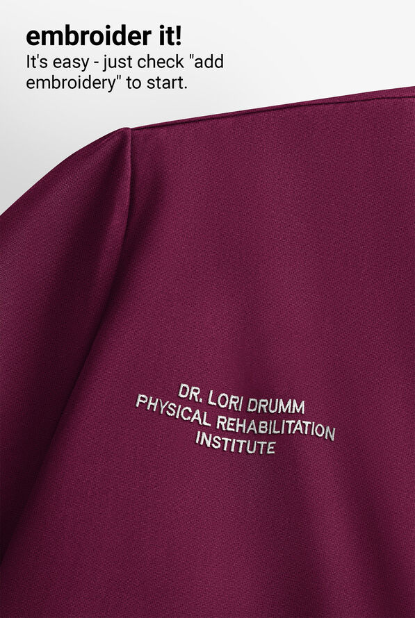 Cherokee Achieve Women's 2-Pocket STRETCH Knit V-Neck Scrub Top - Wine - 4