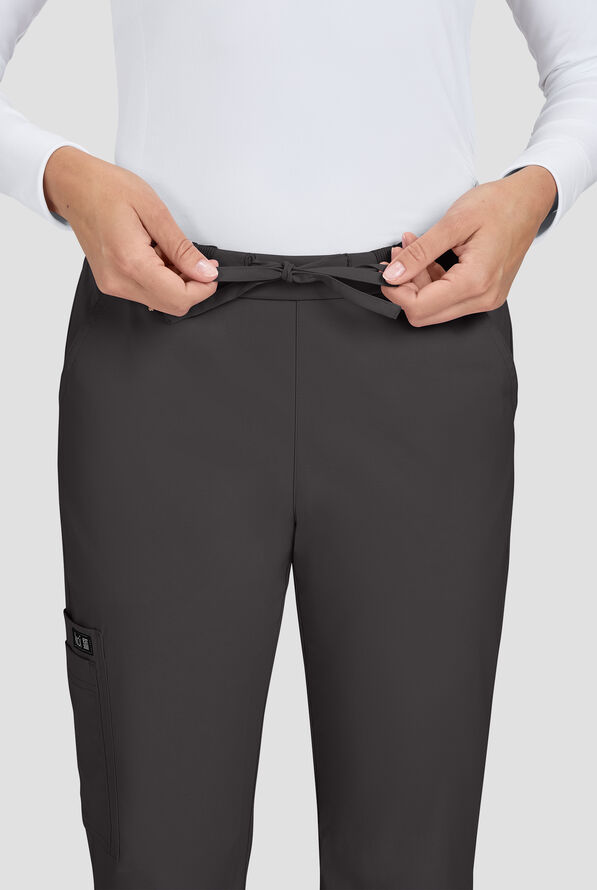 koi Basics Wrenlee Women's 6-Pocket STRETCH Bootcut Scrub Pants - Charcoal - 3
