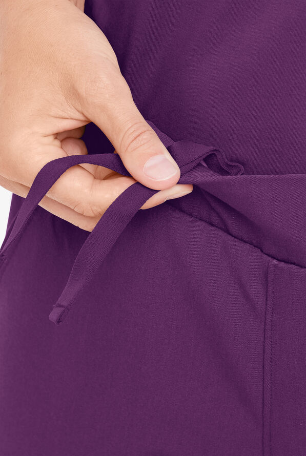 MOVEMENT by Butter-Soft Vega Women's 5-Pocket Flat Front Jogger STRETCH Scrub Pants - Tall - Eggplant - 3