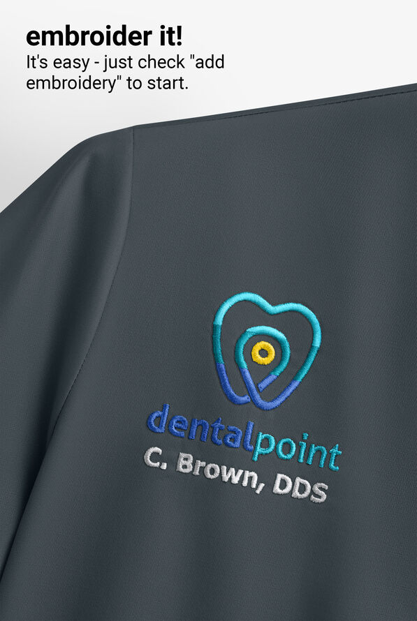 Butter-Soft Originals Women's 3-Pocket Mock Wrap Raglan Sleeve Scrub Top - Pewter - 4