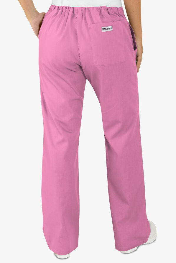 Pantalón médico UA Best Buy tall con cordón y piernas ligeramente acampanadas para mujer - Pink - 2