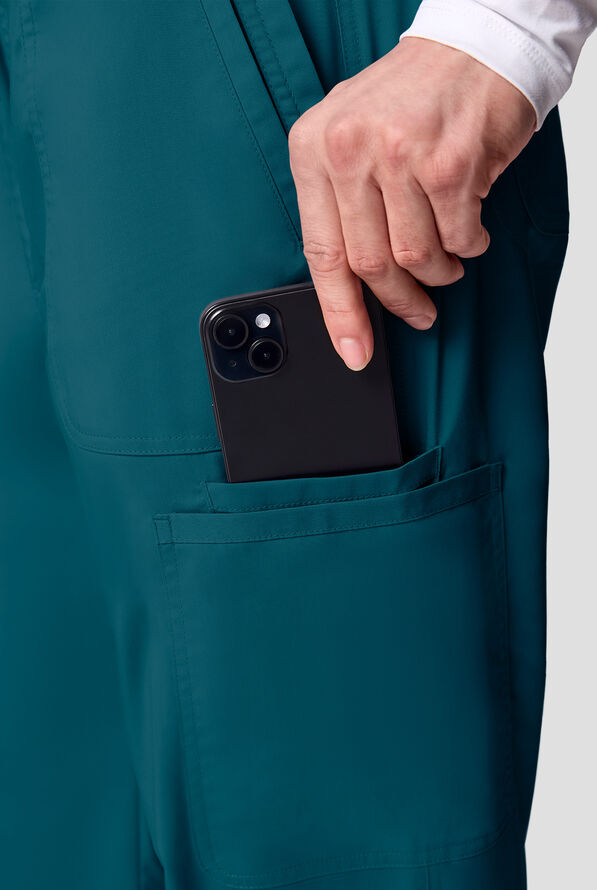 Pantal&oacute;n m&eacute;dico Cherokee Workwear Revolution STRETCH con piernas rectas y 12 bolsillos para hombre - Caribbean Blue - 5