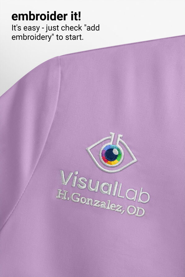 Blusa m&eacute;dica holgada Easy STRETCH Sierra con cuello en V y 2 bolsillos para mujer - Amethyst Mist - 5