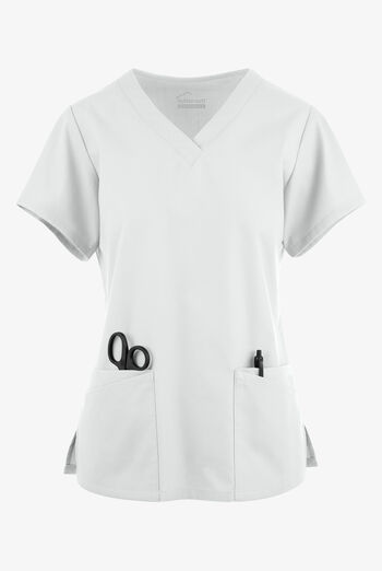 Blusa m&eacute;dica Butter-Soft Originals con cuello en V y 6 bolsillos para mujer