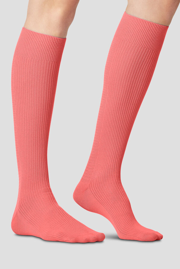 Calcetines de compresi&oacute;n suave Cherokee para mujer - 8-12 mmHg - True Coral - 2