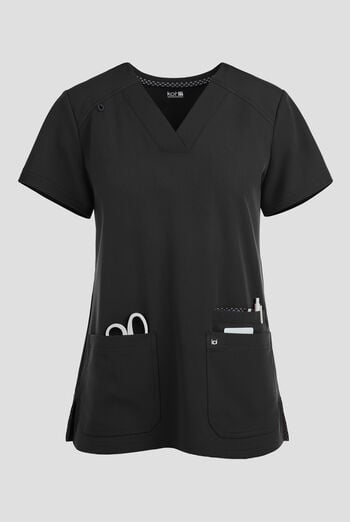 Blusa m&eacute;dica Koi Next Gen Hustle and Hear con cuello en V y 3 bolsillos para mujer