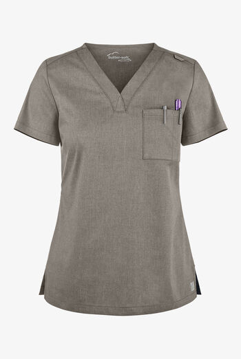 Blusa m&eacute;dica Butter-Soft STRETCH con cuello en V y 2 bolsillos para mujer