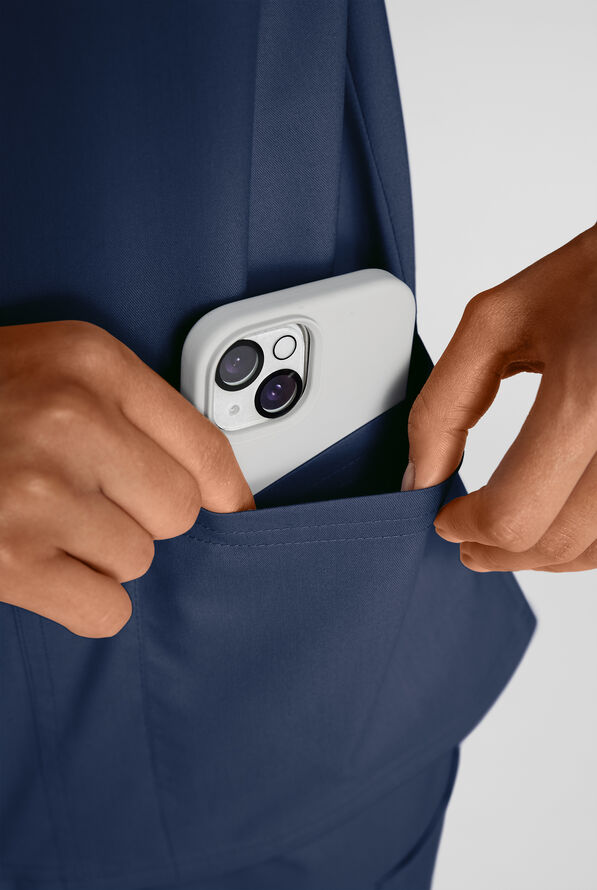 Butter-Soft STRETCH FLXTEK+ Women's 4-Pocket V-Neck Scrub Top - Navy - 5