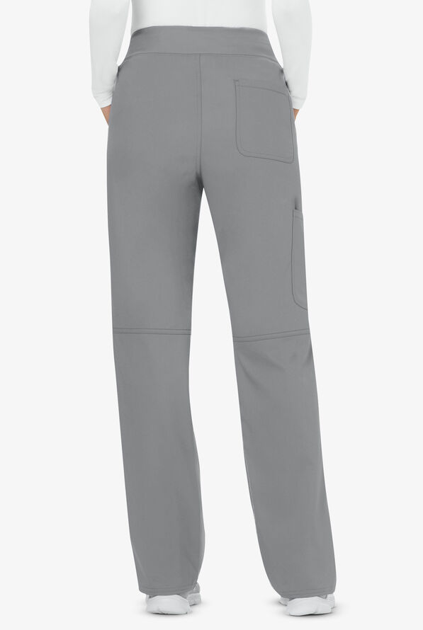 Cherokee Workwear Revolution Women's 4-Pocket STRETCH Pull-On Cargo Scrub Pants - Tall - Grey - 3