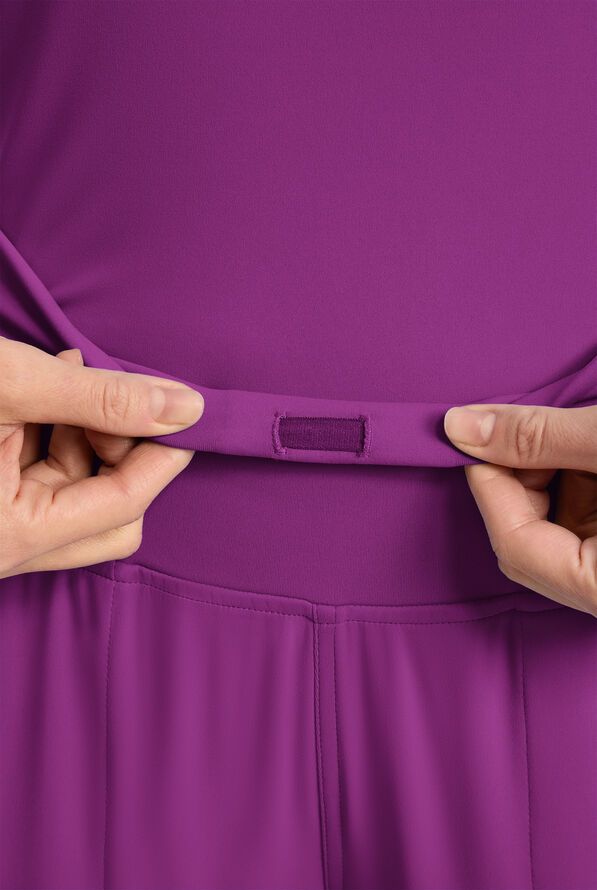 Cherokee Achieve Women's 5-Pocket STRETCH Cargo Jogger Knit Scrub Pants - Wild Mulberry - 3