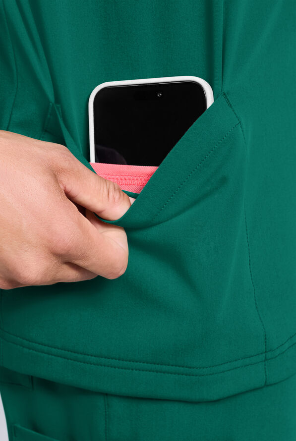 Hypothesis S-R Shift Ready Men's 4-Pocket V-Neck Scrub Top - Hunter - 3