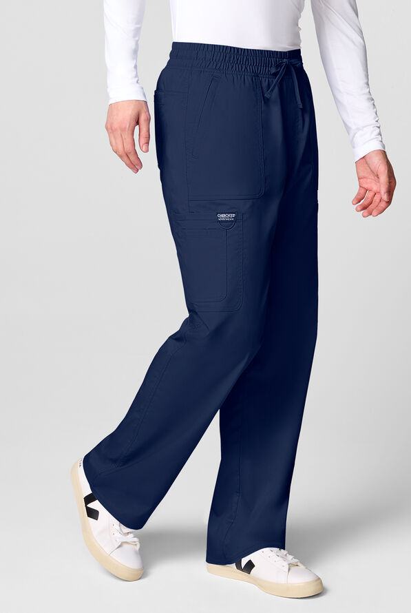 Pantal&oacute;n m&eacute;dico Cherokee Workwear Revolution STRETCH con piernas rectas y 12 bolsillos para hombre - Navy - 4