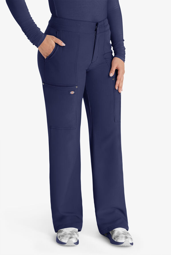 Dickies EDS NXT Women's 5-Pocket Straight Leg Cargo Scrub Pants - Navy - 1