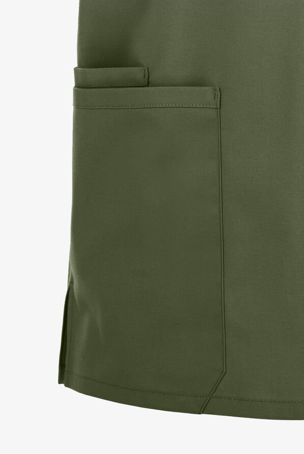 Cherokee Workwear Professionals Men's 4-Pocket STRETCH V-Neck Scrub Top - Olive - 3