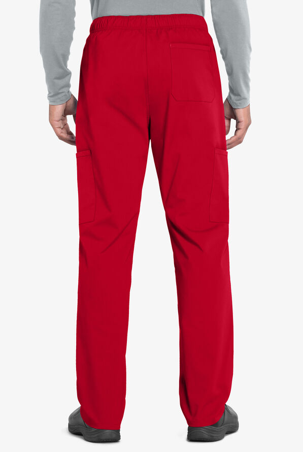 Pantalón médico Cherokee Workwear Professionals petite estilo cargo con 6 bolsillos para hombre - Red - 2