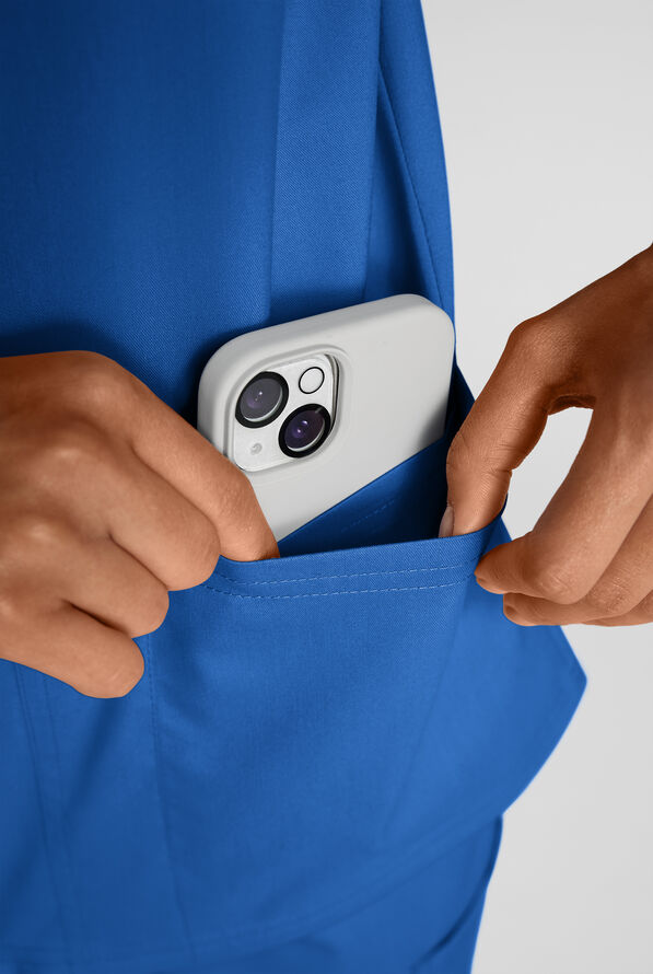 Blusa médica Butter-Soft FLXTEK STRETCH con cuello en V y 3 bolsillos para mujer - Royal - 5