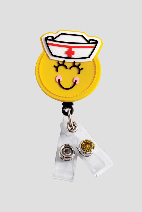 Outside the Box Smiley Face Nurse Jellies ID Badge Holder - null - 1