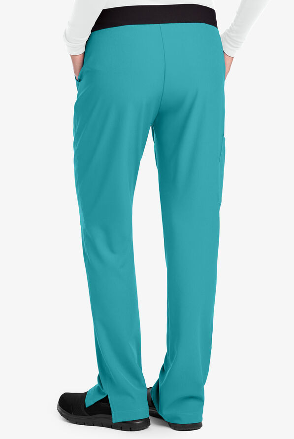 Pantalón médico Skechers Vitality estilo cargo con 3 bolsillos para mujer  - Teal - 2