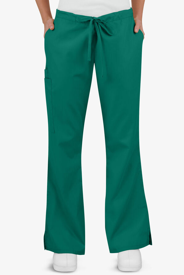 Pantalón médico Butter-Soft Core by UA™ Petite con cordón y cintura elastizada para mujer - Hunter - 1