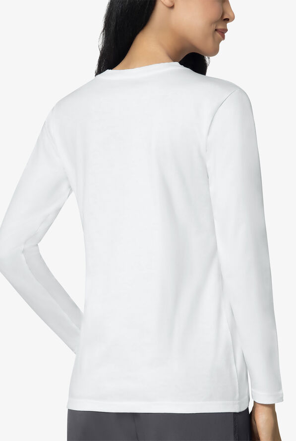 Carhartt Women's 1-Pocket Long Sleeve Knit Underscrub - White - 4