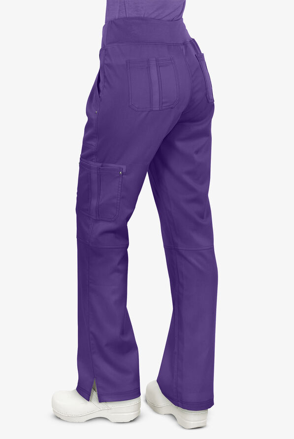Healing Hands Purple Label Tori Women's 5-Pocket STRETCH Yoga Scrub Pants - True Grape - 2